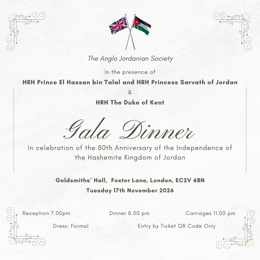 Ticket Tailor - Event Size Image The Anglo Jordanian Society